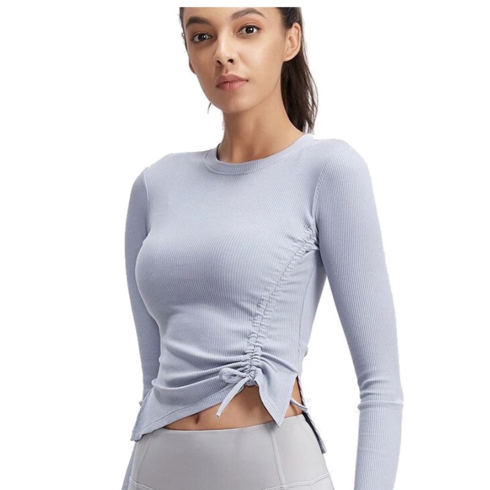 Light baby blue yoga top